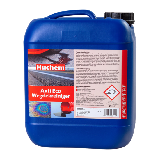 Huchem Wegdekreiniger ECO –10L | krachtige milieuvriendelijke ontvetter voor asfalt, Zoab, beton en steen