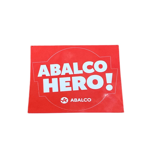 Abalco Hero | Sticker| Rood | Wit