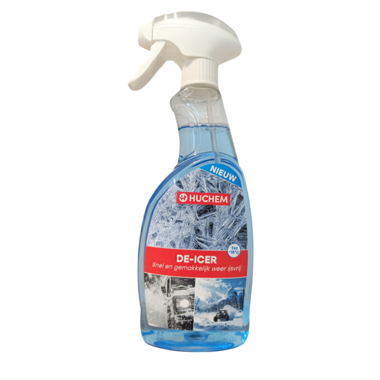 Huchem DE-Icer 500 ml — Snel IJsvrij, Zonder Krabben | Ruitenontdooier Spray | Antivries | Ijsvrij