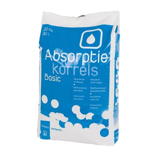 Huchem Absorptiekorrels Towlers Sorbents basic 20 kg | 30L | Garagekorrels | Middelgrof | Brandwerend