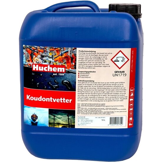 Huchem Koudontvetter | 10L | Olie Verwijderaar | Ontvetterbak