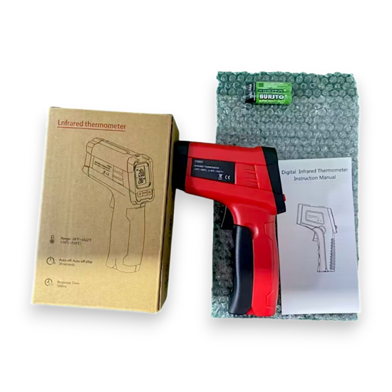 Huchem Digitale Infrarood Temperatuurmeter | -50 / + 400 graden | laser | Infrared Thermometer | Digitaal