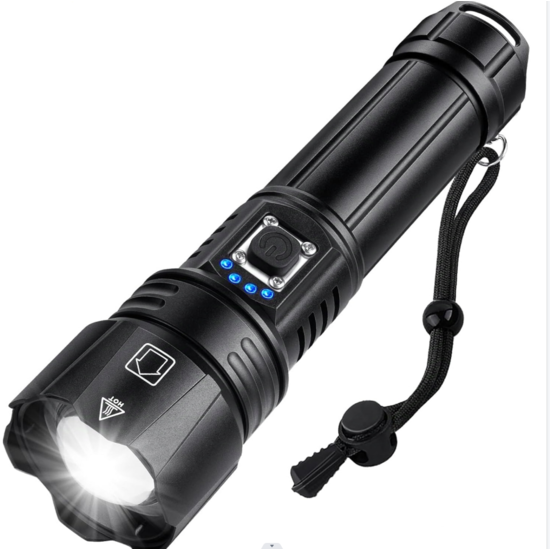 Huchem Flashlight | Zaklamp | 2500 lm | Tactical | Luxtorch 2500x | USB Rechargeable