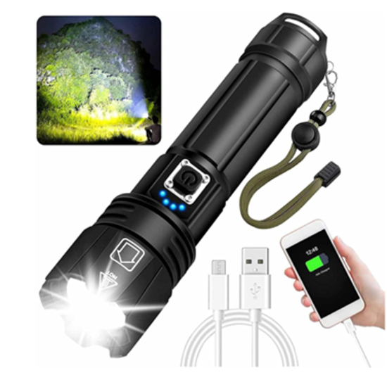 Huchem Flashlight | Zaklamp | 2500 lm | Tactical | Luxtorch 2500x | USB Rechargeable