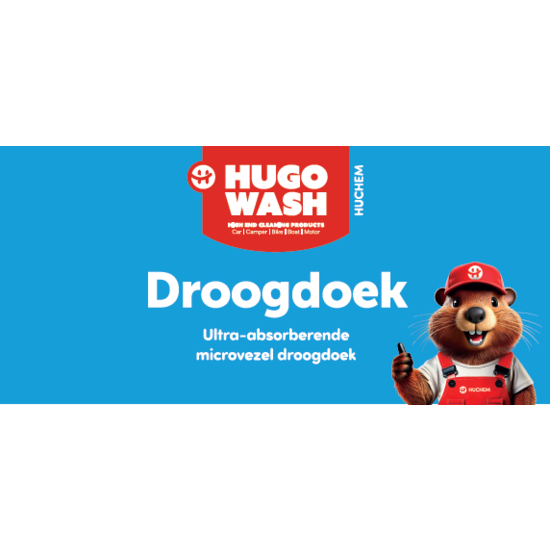 Huchem Droogdoek – 90 × 60 cm | Ultra-absorberend & pluisvrij | Hugo Wash