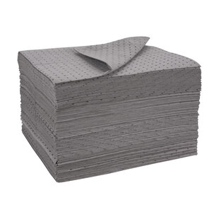 Universele absorptiemat voor olie, water & koelvloeistof 200 st. – Hugo absorptiematten 38×48 cm