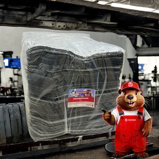 Huchem Universele absorptiemat voor olie, water & koelvloeistof 200 st. – Hugo absorptiematten 38×48 cm