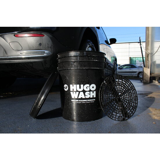Huchem Deksel | Ombouwring t.b.v.Autowas emmer | Grit Bucket | 20L | Hugo Wash | incl. rooster | Detailing Bucket