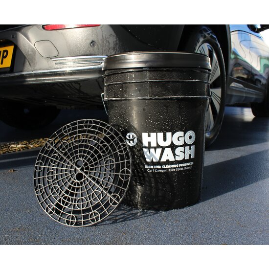 Huchem Emmer | Autowas emmer | Grit Bucket | 20L | Hugo Wash | incl. rooster | Detailing Bucket