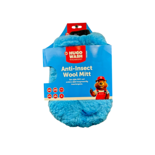 Anti-Insect Wool Mitt | Wol & Insectengaas Washandschoen | 2 in 1 | voor Auto, Camper, Boot, Motor & Fiets