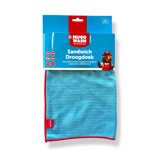 Huchem  Droogdoek | Geweven Sandwich | M 40x60 cm | Dry Towel | Sneldrogende krasvrije microvezeldoek
