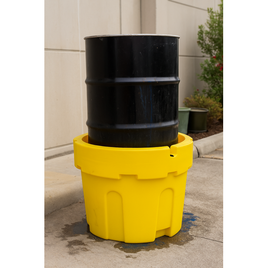 Bergingsvat HDPE 580×580×770 mm – Spill interventie | Overmaatse opvang voor lekkende vaten | Hugo SpillShield