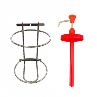 Dispenserpomp + Wandhouder voor Garagezeep | 3 kg.| handig & robuust voor werkplaats of garage