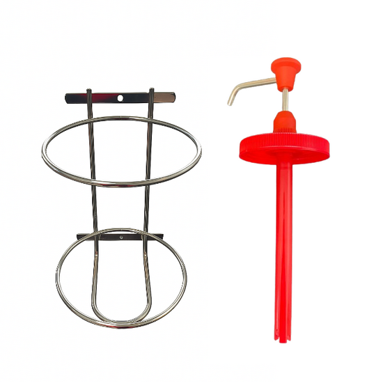 Huchem  Dispenserpomp + Wandhouder voor Garagezeep | 3 kg.| handig & robuust voor werkplaats of garage
