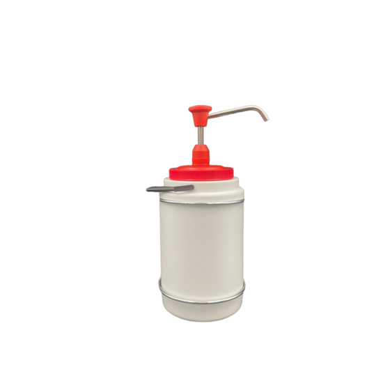 Huchem  Dispenserpomp + Wandhouder voor Garagezeep | 3 kg.| handig & robuust voor werkplaats of garage