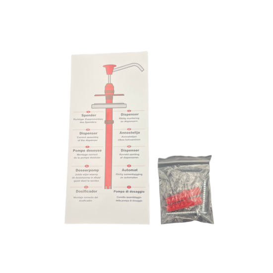 Huchem  Dispenserpomp + Wandhouder voor Garagezeep | 3 kg.| handig & robuust voor werkplaats of garage