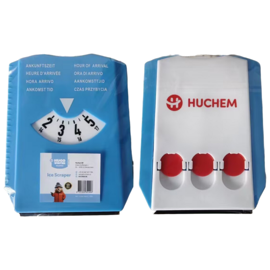 Huchem Parkeerschijf | Ijskrabber | 3 in 1 | Winkelwagenmuntje | Ice Scraper | Hugo Winter
