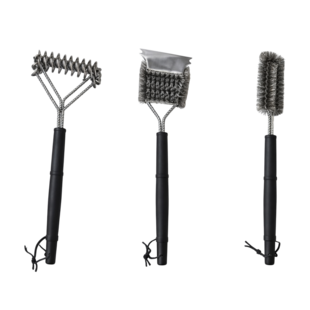 BBQ Cleaning Brush Set – 3-delige Grillborstel Set voor BBQ Rooster | Huchem