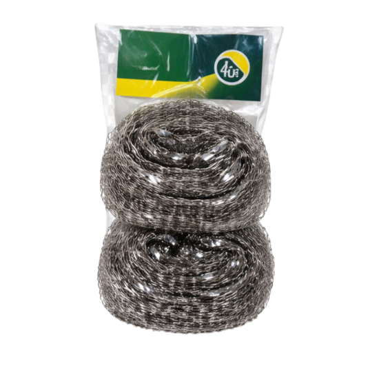 Huchem RVS-Schuurspons Groot 2-Pack – Extra Sterk voor Hardnekkig Vuil