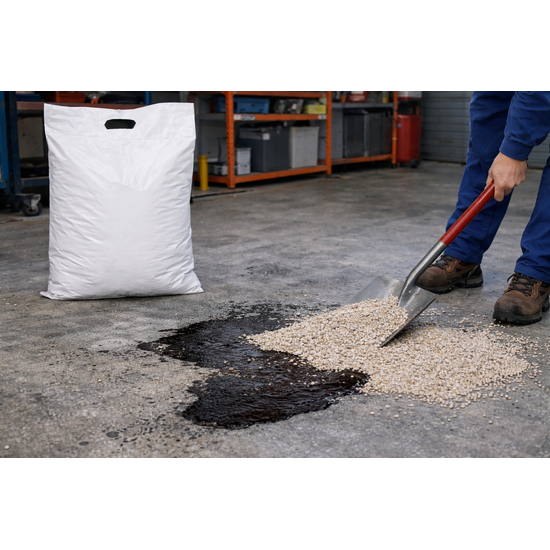 Huchem Absorptiekorrels 20 kg – Budget | Sterk absorberend, voordelig & veelzijdig | Vloerkorrels | Multisorb | All Purpose