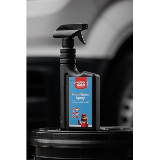 Huchem High Gloss Spray, 0,5L | Wax, de Ultimate Car Shine & Protect spray | Hugo Wash