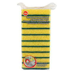 Schuurspons Cleaning | Geel, groen | 140x100 x 30 mm |10 st. | Professional