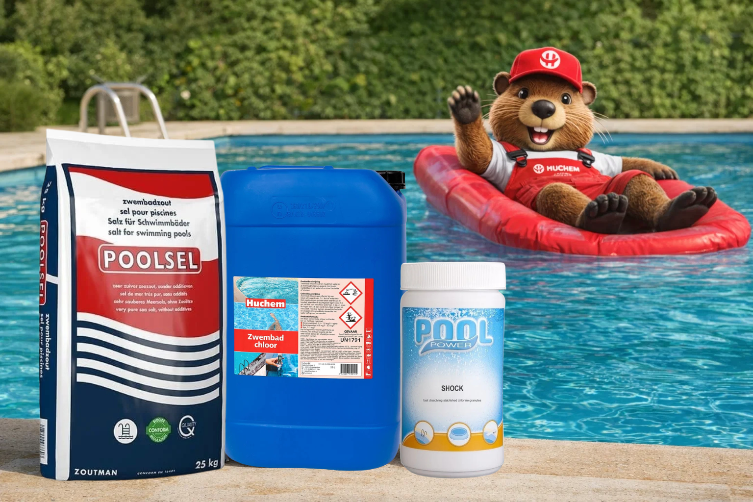 Op zoek naar zwembadproducten? Huchem heeft alles voor u in huis!