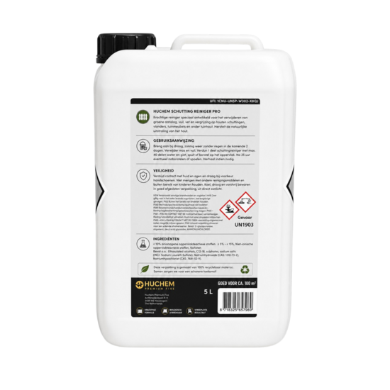 Huchem Schutting Reiniger | Premium | 5L | Groene Aanslag verwijderaar | Pro | Krachtig & Snel Resultaat
