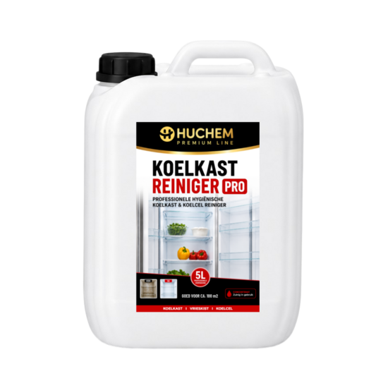 Huchem PRO-line Koelkast Reiniger Pro – Professionele Hygiënische Koelkast & Koelcel Reiniger | Can 5 liter