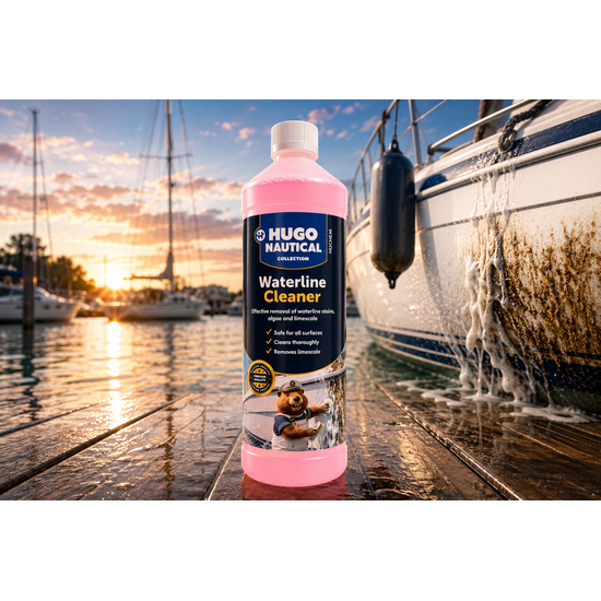 Huchem Waterline Cleaner – Vaaraanslag Verwijderaar voor Boot & Jacht | 1000 ml Fles | | Hugo Nautical