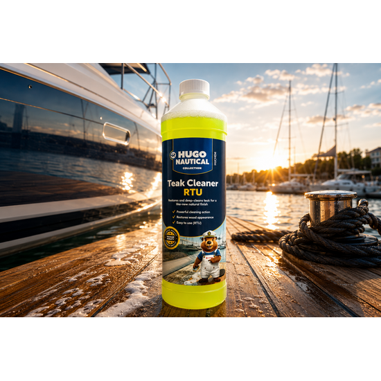 Huchem Teak Cleaner RTU – Professionele Teak Reiniger voor Boot & Jacht | 1000ml Fles | Hugo Nautical