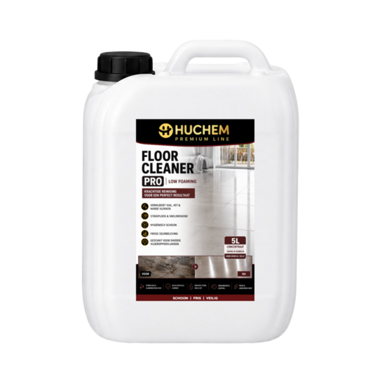 Huchem Floor Cleaner Premium | Low Foam Pro | Schrobzuigmachine | Can 5 liter