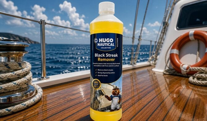 Hoe verwijder ik zwarte strepen op mijn boot of jacht?