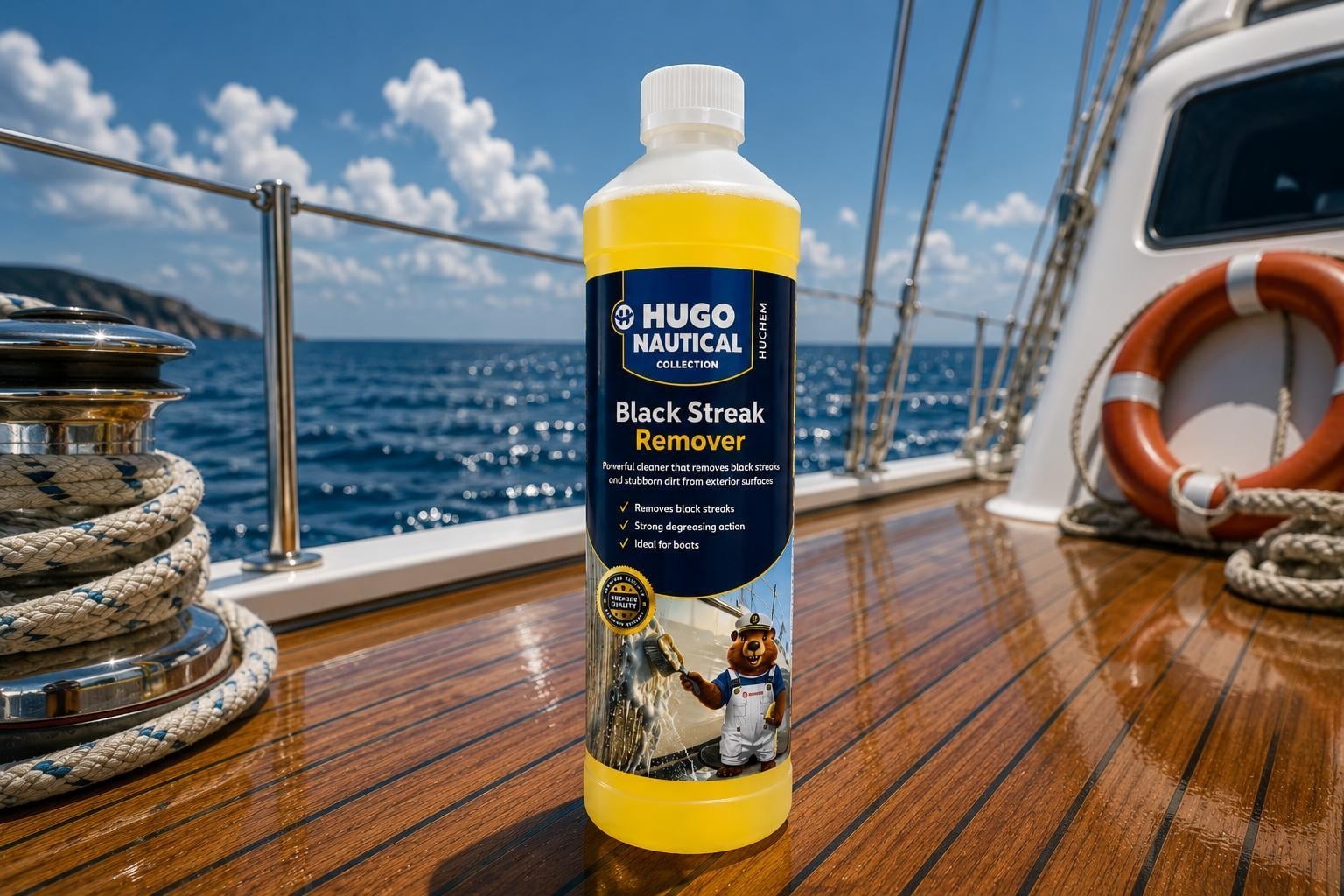Hoe verwijder ik zwarte strepen op mijn boot of jacht?