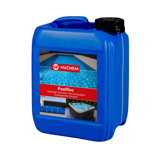 Huchem Vlokmiddel | Pool Floc– 5L | Professioneel Vlokmiddel voor Kristalhelder Zwembadwater