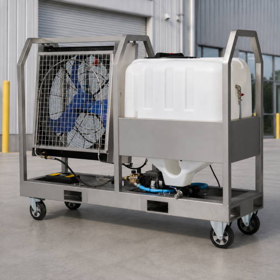 Huchem Fogger XXL | Mobiele Mistsysteem / Mobile fogger | Desinfectie