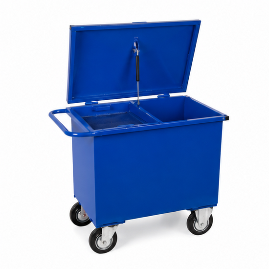 Huchem Verrijdbare absorptiekorrel dispenser | Met Deksel, zeef en schep