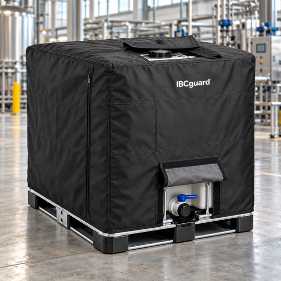 Huchem IBCguard® UV-beschermhoes voor 1.000 liter IBC met rits 