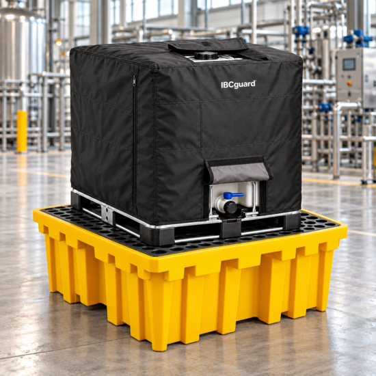 Huchem IBCguard® UV-beschermhoes voor 1.000 liter IBC met rits 