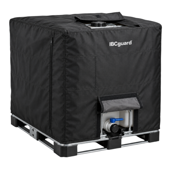 Huchem IBCguard® UV-beschermhoes voor 1.000 liter IBC met rits 