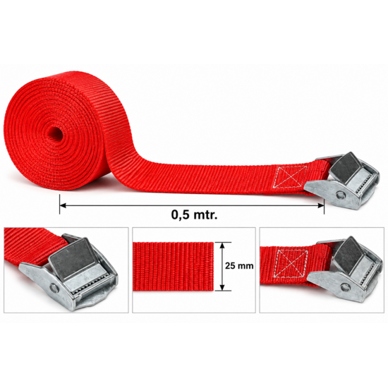 Huchem Klemband / Spanband 0,50 meter – Met metalen klemsluiting