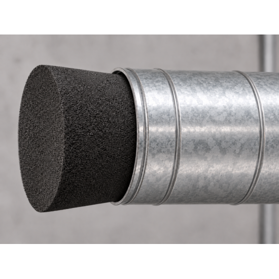 Wöhler Schuimdop / Afdichtelement – Foam Schuimdop rond Ø 110×150 mm (met / zonder gat) – voorkomt valselucht & stof | Conisch | Rookkanaal | Luchtkanaal | Ventilatie