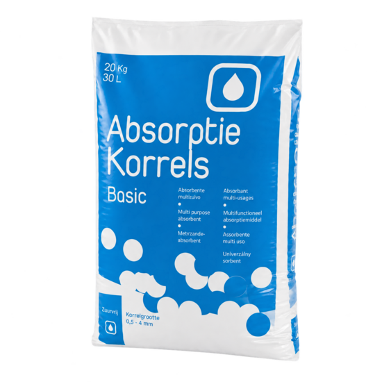 Huchem Absorptiekorrels Towlers Sorbents basic 20 kg | 30L | Garagekorrels | Middelgrof | Brandwerend