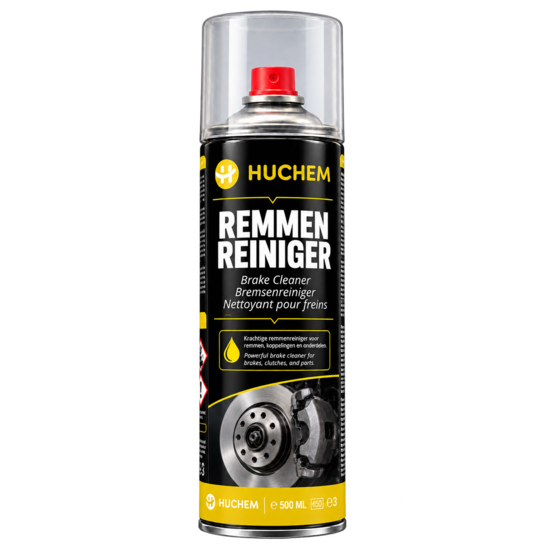Huchem Remmenreiniger spray 500 ml – Brake Cleaner krachtig, snel verdampend en chloorvrij