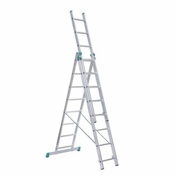 Eurostairs Eurostairs home reform ladder driedelig recht 3x8 sporten