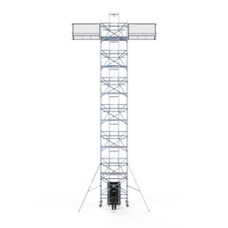 Euroscaffold Solar Rolsteiger 135x305x14,2m werkhoogte, inclusief Solar lift, Safeguard dakrandbeveiliging