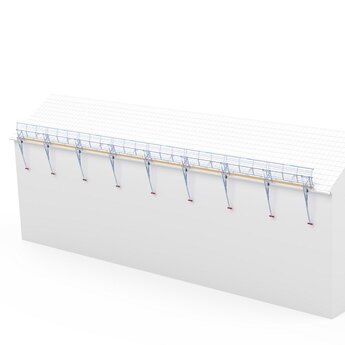 Safety Guard Systems SGS dakrandbeveiliging complete set 24m hellend dak