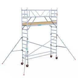 Euroscaffold Rolsteiger Basic Plus 75x305x5,2 m werkhoogte vrijstaand