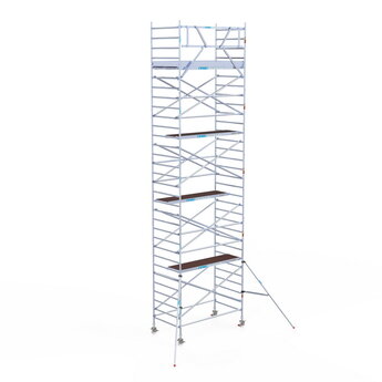 Euroscaffold Rolsteiger Original 135x250 10,2m werkhoogte tegen de gevel