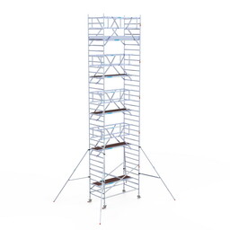 Euroscaffold Rolsteiger Professional 135x250 11,2m werkhoogte carbon vloer vrijstaand